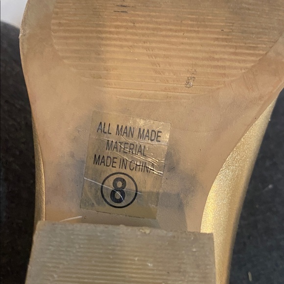 GOLD BLAZING Soda Cowboy Western Stitched Ankle Boots Pointy Toe Booties Size 8 - Picture 11 of 17